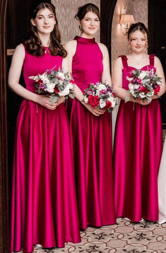 magenta bridesmaid dresses